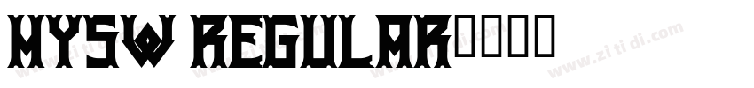 HYsw Regular字体转换